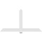 Ekena Millwork Eugene Architectural Grade PVC Gable Bracket, 84"W x 45 1/2"H x 2"D x 6"F, 13/12 Pitch GBP084X46X0206EUG00 - alternate 2